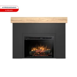 Kominek elektryczny Warmtec Aven wkład Dimplex 26″ XHD Optiflame – czarny, jasny dąb