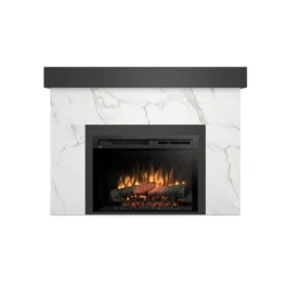 Kominek elektryczny Warmtec Aven wkład Dimplex 26″ XHD Optiflame – marmur crystal, czarny