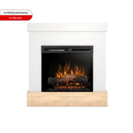 Kominek elektryczny Warmtec Diro wkład Dimplex 23″ XHD Optiflame – biały, dąb sonoma