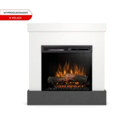 Kominek elektryczny Warmtec Diro wkład Dimplex 23″ XHD Optiflame – biały, łupek scivaro