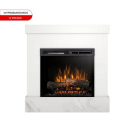 Kominek elektryczny Warmtec Diro wkład Dimplex 23″ XHD Optiflame – biały, marmur crystal