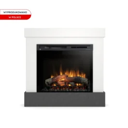 Kominek elektryczny Warmtec Diro wkład Dimplex 28″ XHD Optiflame – biały, łupek scivaro