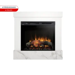 Kominek elektryczny Warmtec Diro wkład Dimplex 28″ XHD Optiflame – biały, marmur crystal