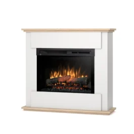 Kominek elektryczny Warmtec Fonte wkład Dimplex 26″ XHD Optiflame – biały, dąb sonoma.