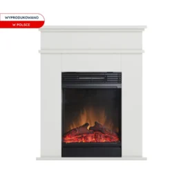 Kominek elektryczny Warmtec Fori z efektem Optiflame – biały mat