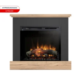 Kominek elektryczny Warmtec Jukon narożny wkład Dimplex 28″ XHD Optiflame – czarny, jasny dąb