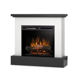 Kominek elektryczny Warmtec Jukon wkład Dimplex 23″ XHD Optiflame – biały mat, czarny