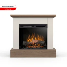 Kominek elektryczny Warmtec Jukon wkład Dimplex 23″ XHD Optiflame – kaszmirowy, dąb Casella brązowy