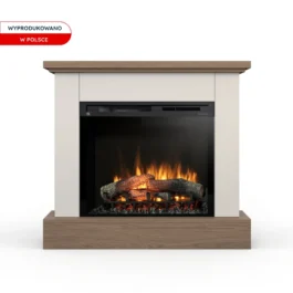Kominek elektryczny Warmtec Jukon wkład Dimplex 28″ XHD Optiflame – kaszmirowy, dąb Casella brązowy