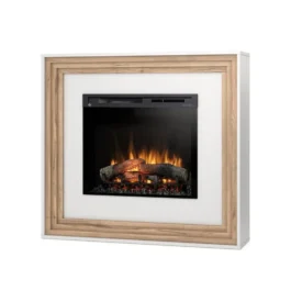Kominek elektryczny Warmtec Katra wkład Dimplex 28″ XHD OptiFlame LED – biały mat, jasny dąb