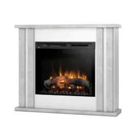 Kominek elektryczny Warmtec Kelso wkład Dimplex 28″ XHD Optiflame – biały mat, beton