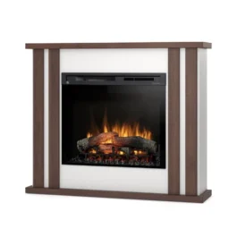 Kominek elektryczny Warmtec Kelso wkład Dimplex 28″ XHD Optiflame – biały mat, ciemny dąb
