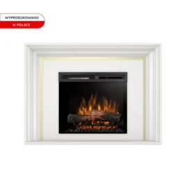 Kominek elektryczny Warmtec Lanini wkład Dimplex 23″ XHD Optiflame – biały mat