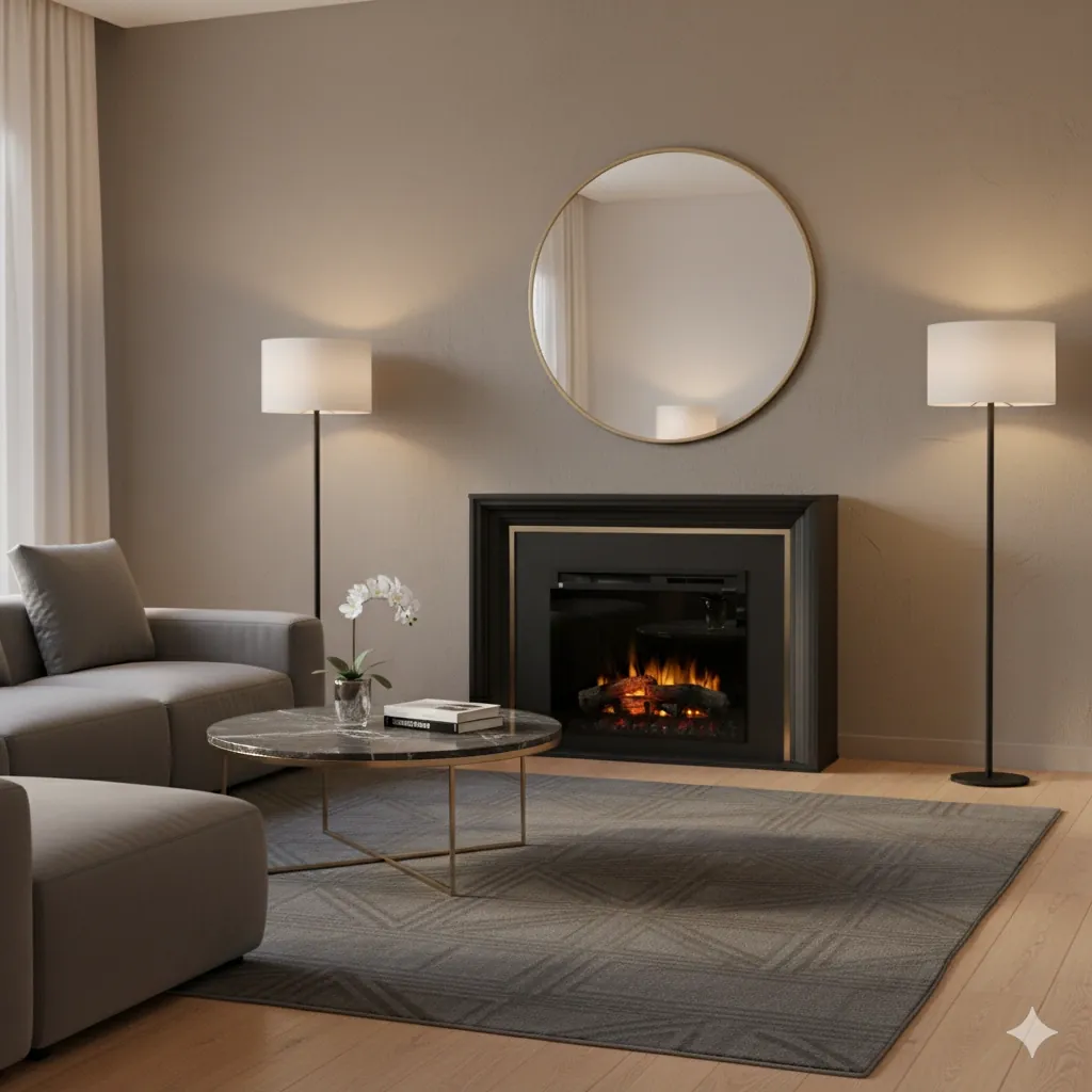 Kominek elektryczny Warmtec Lanini wkład Dimplex 28" XHD Optiflame - czarny mat 5 - CzystyTlen.pl Kominek elektryczny Warmtec Lanini wkład Dimplex 28" XHD Optiflame - czarny mat - obrazek 3
