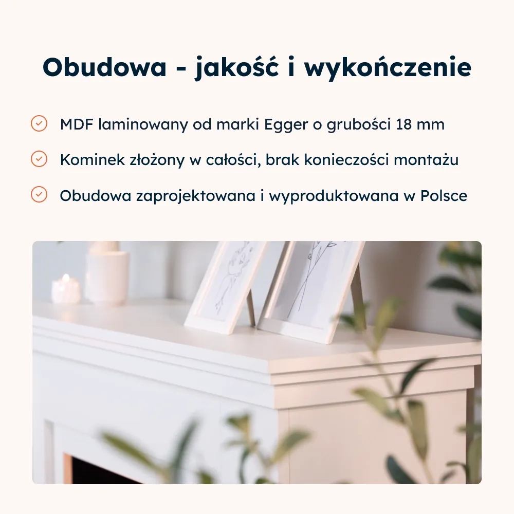 Kominek elektryczny Warmtec Lanini wkład Dimplex 28" XHD Optiflame - czarny mat 6 - CzystyTlen.pl Kominek elektryczny Warmtec Lanini wkład Dimplex 28" XHD Optiflame - czarny mat - obrazek 4