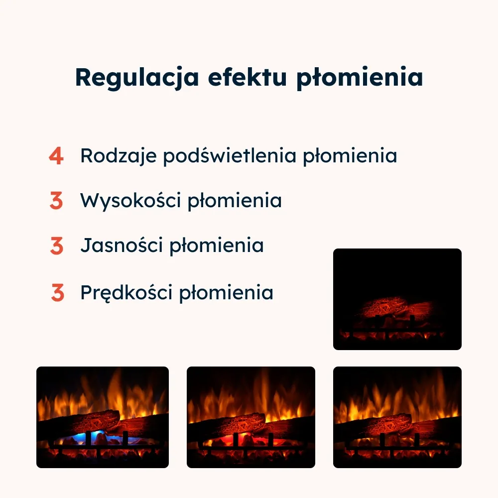 Kominek elektryczny Warmtec Lanini wkład Dimplex 28" XHD Optiflame - czarny mat 7 - CzystyTlen.pl Kominek elektryczny Warmtec Lanini wkład Dimplex 28" XHD Optiflame - czarny mat - obrazek 5