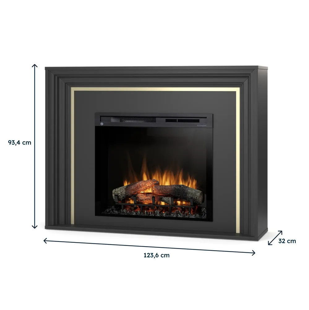Kominek elektryczny Warmtec Lanini wkład Dimplex 28" XHD Optiflame - czarny mat 9 - CzystyTlen.pl Kominek elektryczny Warmtec Lanini wkład Dimplex 28" XHD Optiflame - czarny mat - obrazek 7
