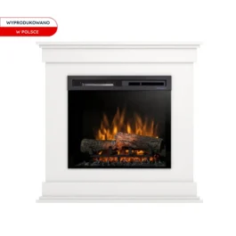 Kominek elektryczny Warmtec Lenox wkład Dimplex 23″ XHD Optiflame – biały mat