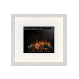 Kominek elektryczny Warmtec Litos wkład Dimplex 28″ XHD Optiflame – biały, fornir kamienny Crystal White