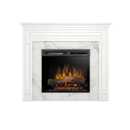 Kominek elektryczny Warmtec Lorin wkład Dimplex 23″ XHD Optiflame – lakier biały mat