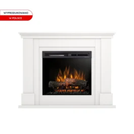 Kominek elektryczny Warmtec Luena narożny wkład Dimplex 23″ XHD Optiflame – biały mat
