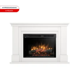 Kominek elektryczny Warmtec Luena narożny wkład Dimplex 26″ XHD Optiflame – biały mat