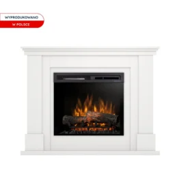 Kominek elektryczny Warmtec Luena wkład Dimplex 23″ XHD Optiflame – biały mat