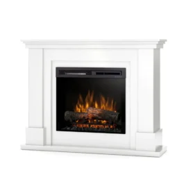 Kominek elektryczny Warmtec Luena wkład Dimplex 23″ XHD Optiflame – biały połysk