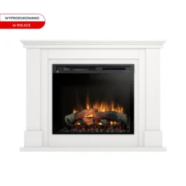 Kominek elektryczny Warmtec Luena wkład Dimplex 28 XHD Optiflame – biały mat