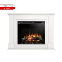 Kominek elektryczny Warmtec Luena wkład Dimplex 28 XHD Optiflame – biały mat, lakierowany