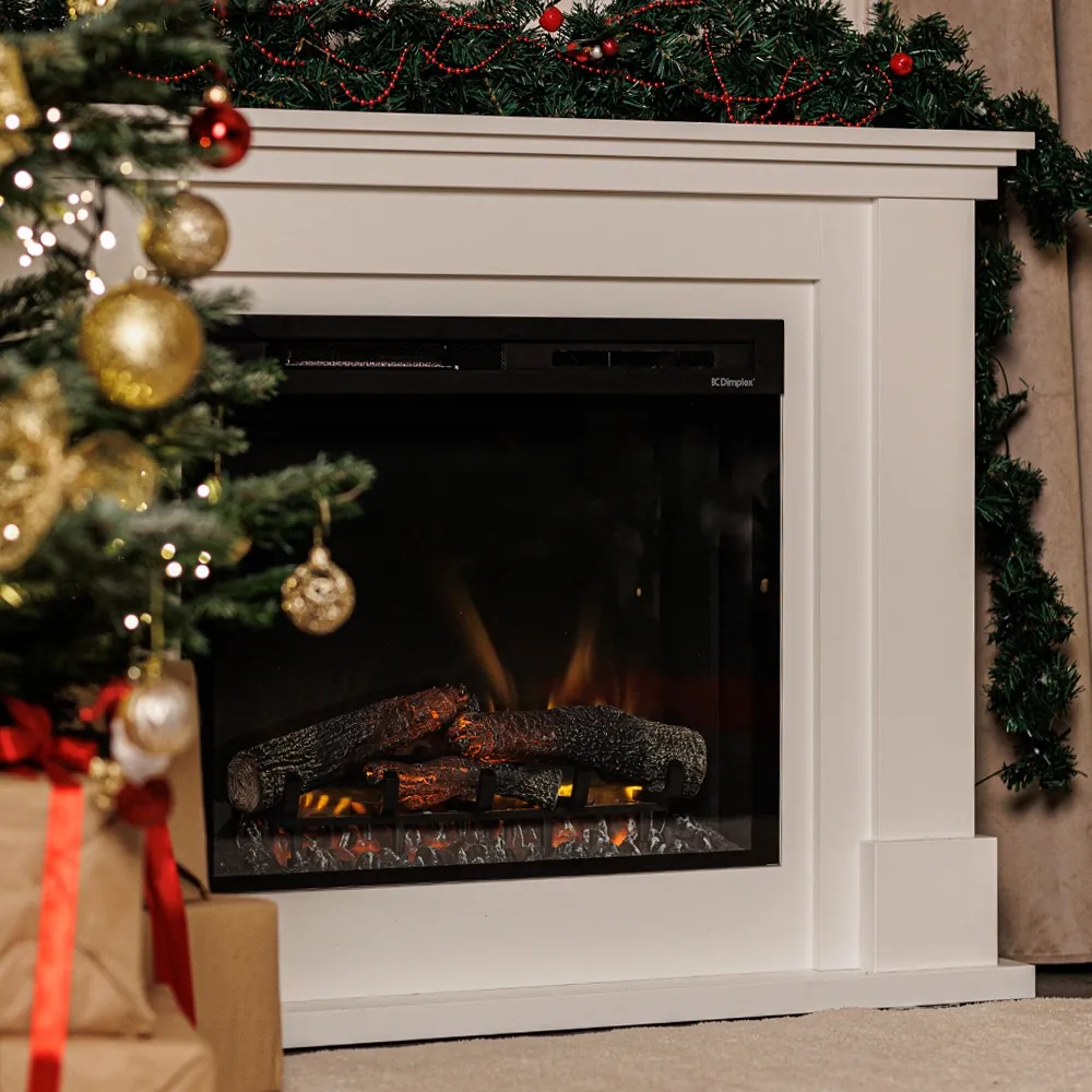 Kominek elektryczny Warmtec Luena wkład Dimplex 28 XHD Optiflame - biały mat, lakierowany 7 - CzystyTlen.pl Kominek elektryczny Warmtec Luena wkład Dimplex 28 XHD Optiflame - biały mat, lakierowany - obrazek 5