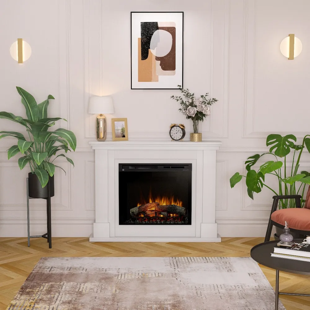 Kominek elektryczny Warmtec Luena wkład Dimplex 28 XHD Optiflame - biały mat, lakierowany 10 - CzystyTlen.pl Kominek elektryczny Warmtec Luena wkład Dimplex 28 XHD Optiflame - biały mat, lakierowany - obrazek 8
