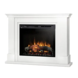 Kominek elektryczny Warmtec Luena wkład Dimplex 28″ XHD Optiflame – biały połysk