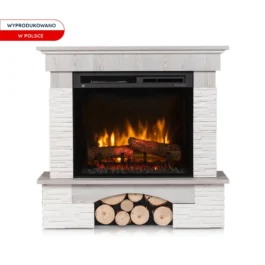 Kominek elektryczny Warmtec Porto narożny wkład Dimplex 23″ XHD Optiflame – biała sosna