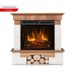 Kominek elektryczny Warmtec Porto narożny wkład Dimplex 23″ XHD Optiflame – dąb