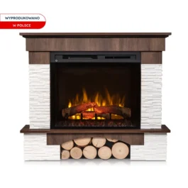 Kominek elektryczny Warmtec Porto narożny wkład Dimplex 28″ XHD Optiflame – orzech