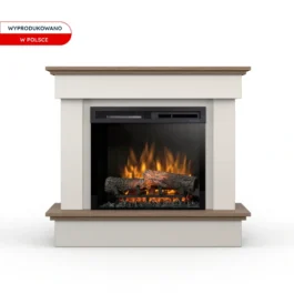Kominek elektryczny Warmtec Tormes wkład Dimplex 23″ XHD Optiflame – kaszmirowy, dąb Casella brązowy