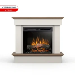 Kominek elektryczny Warmtec Tormes wkład Dimplex 28″ XHD Optiflame – kaszmirowy, dąb Casella brązowy