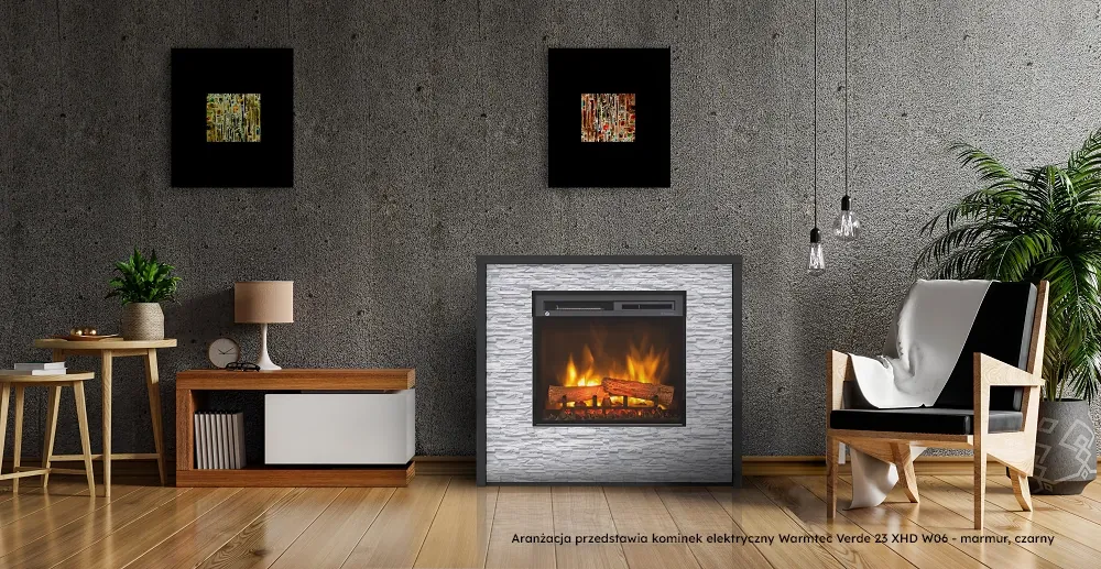 Kominek elektryczny Warmtec Verde wkład Dimplex 23" XHD Optiflame - biały mat 5 - CzystyTlen.pl Kominek elektryczny Warmtec Verde wkład Dimplex 23" XHD Optiflame - biały mat - obrazek 3