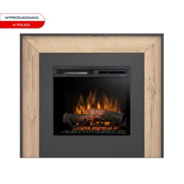 Kominek elektryczny Warmtec Zuni wkład Dimplex 23″ XHD Optiflame – czarny, jasny dąb
