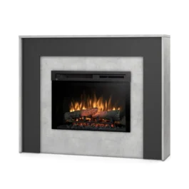 Kominek elektryczny Warmtec Zuni wkład Dimplex 26″ XHD Optiflame – beton, czarny