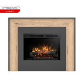 Kominek elektryczny Warmtec Zuni wkład Dimplex 26″ XHD Optiflame – czarny, jasny dąb