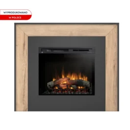 Kominek elektryczny Warmtec Zuni wkład Dimplex 28″ XHD Optiflame – czarny, jasny dąb