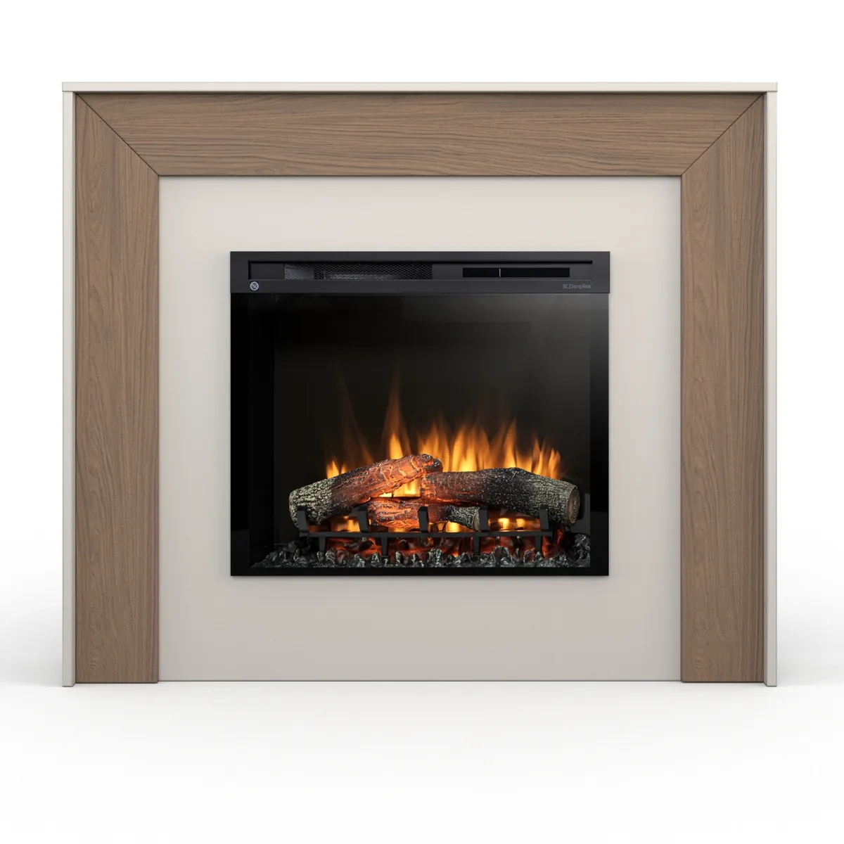 Kominek elektryczny Warmtec Zuni wkład Dimplex 28" XHD Optiflame - kaszmirowy, dąb Casella brązowy 4 - CzystyTlen.pl Kominek elektryczny Warmtec Zuni wkład Dimplex 28" XHD Optiflame - kaszmirowy, dąb Casella brązowy - obrazek 2
