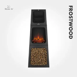 Duży kominek elektryczny Mission Air FROSTWOOD 1800W – Czarny