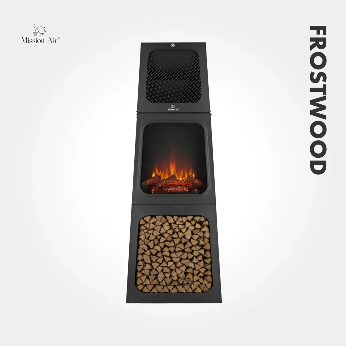 duzy kominek elektryczny mission air frostwood 1800w czarny 1 - CzystyTlen.pl