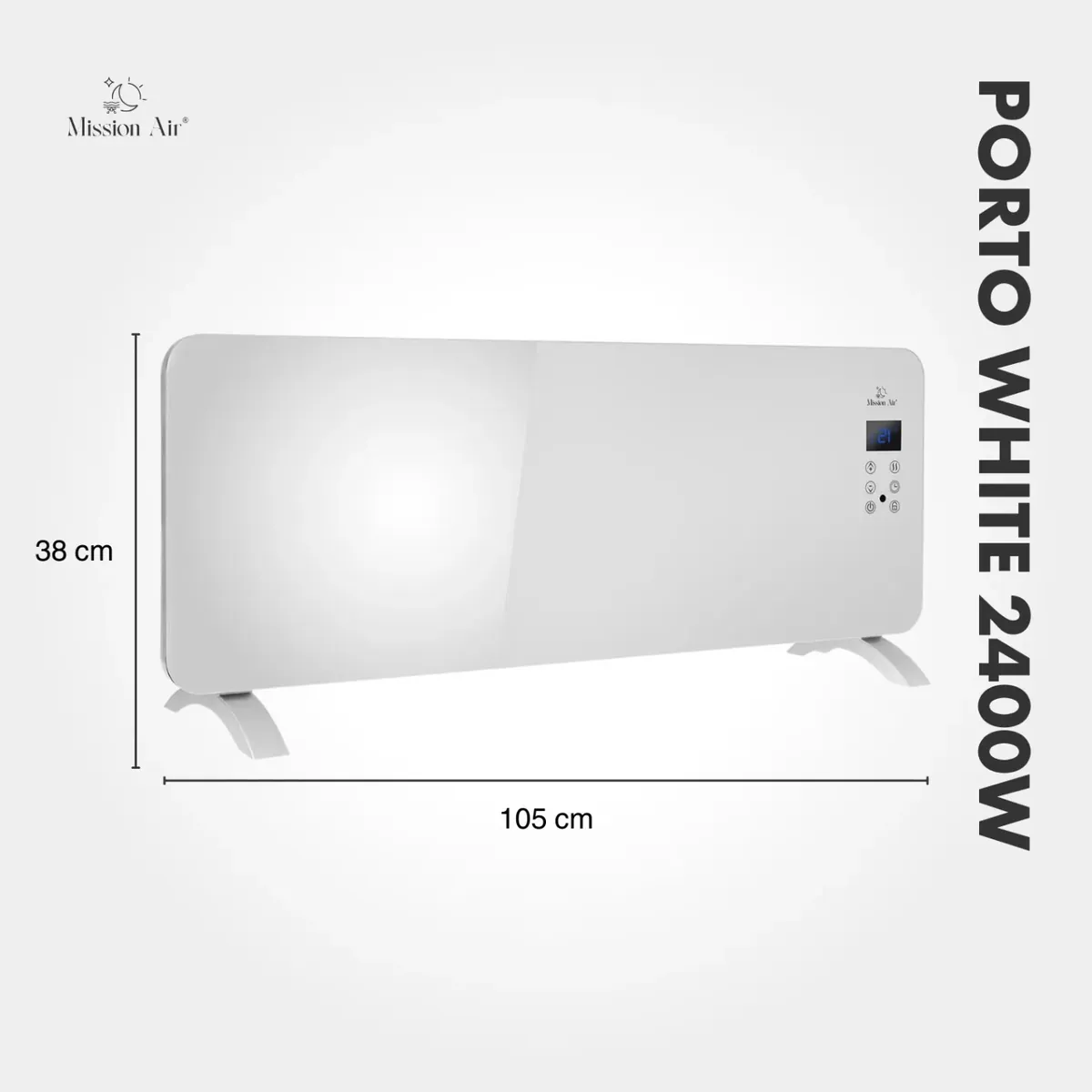 Grzejnik konwektorowy Mission Air PORTO 2400 W – Elektryczny, Biały 8 - CzystyTlen.pl Grzejnik konwektorowy Mission Air PORTO 2400 W – Elektryczny, Biały - obrazek 6