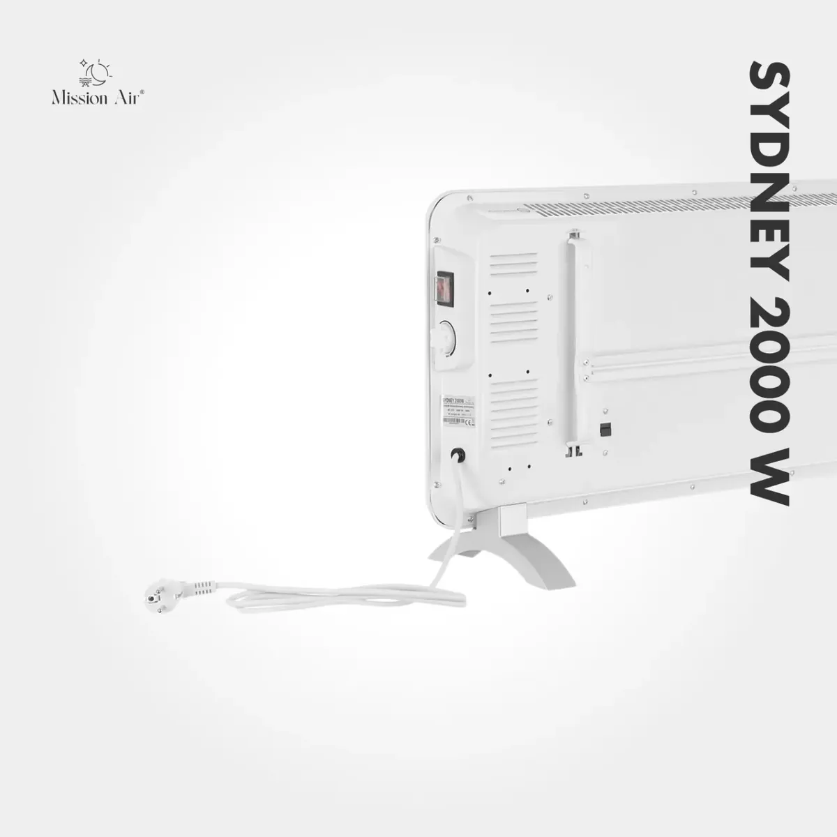 Grzejnik konwektorowy Mission Air SYDNEY 2000 W – Elektryczny, Biały 7 - CzystyTlen.pl Grzejnik konwektorowy Mission Air SYDNEY 2000 W – Elektryczny, Biały - obrazek 5