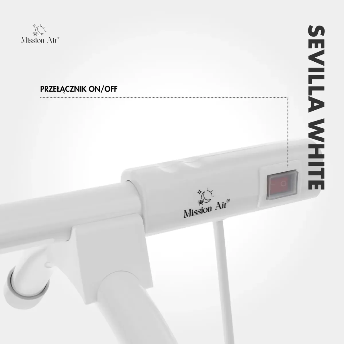 Grzejnik łazienkowy Mission Air SEVILLA WHITE 100 W – IP24, wolnostojący/ścienny, Biały 10 - CzystyTlen.pl Grzejnik łazienkowy Mission Air SEVILLA WHITE 100 W – IP24, wolnostojący/ścienny, Biały - obrazek 8