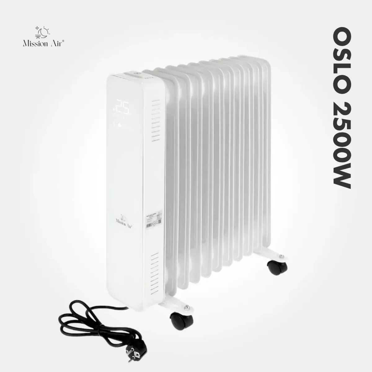 Grzejnik olejowy Mission Air OSLO 2500 W – WiFi, Elektryczny, Biały 2 - CzystyTlen.pl grzejnik olejowy mission air oslo 2500 w wifi elektryczny bialy 1 - CzystyTlen.pl